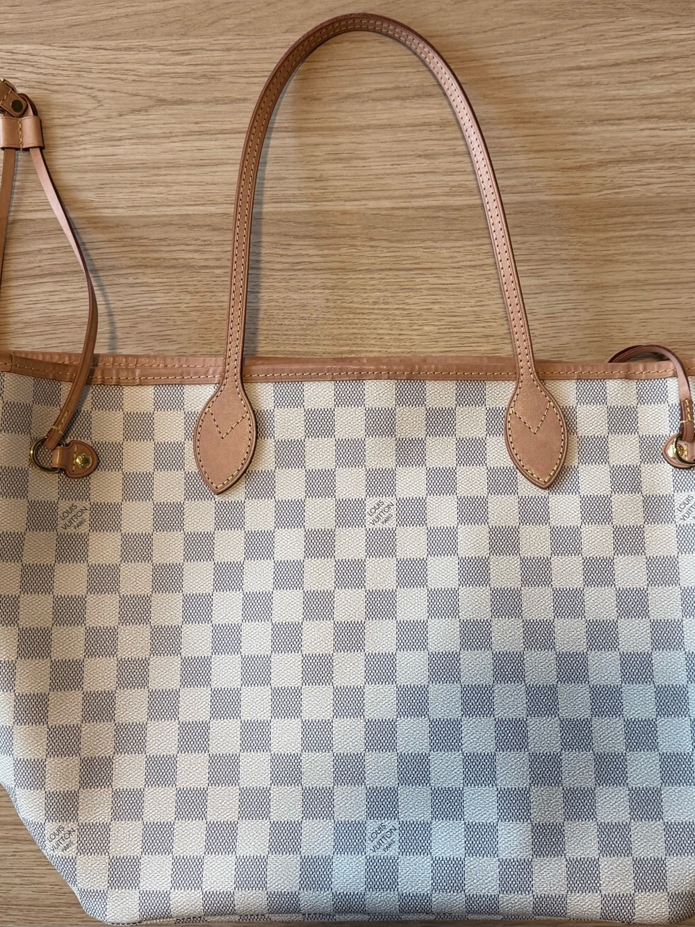 Louis Vuitton Neverfull MM Damier Azur Canvas Tote